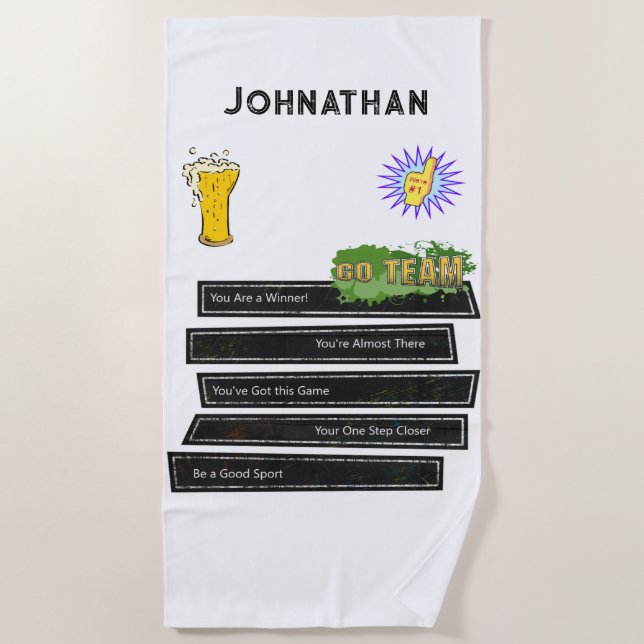 Beer equipo toalla de playa (Anverso)