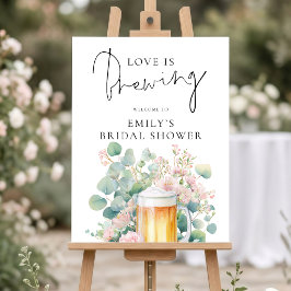 Beer Love is Brewing Welcome to Bridal Shower