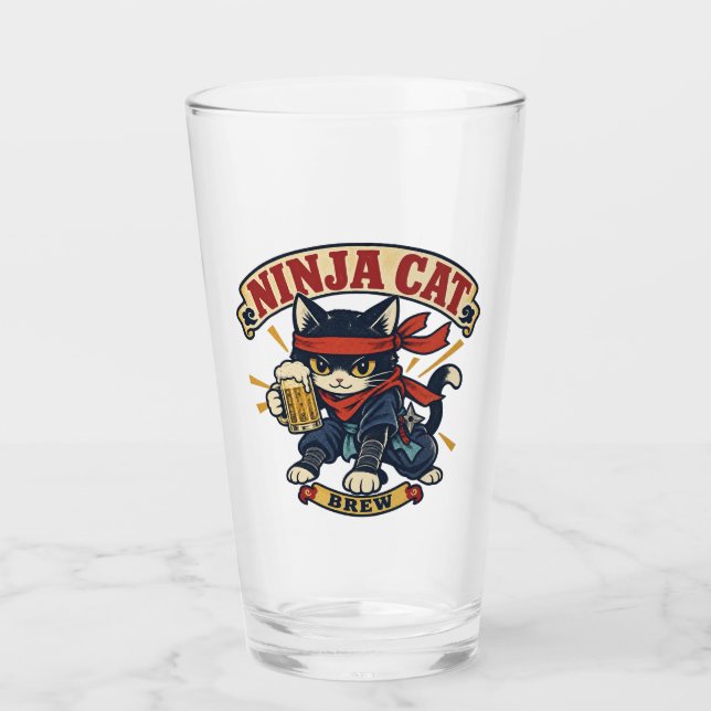 Beer Mug Design - Ninja Cat Brew - (Anverso)