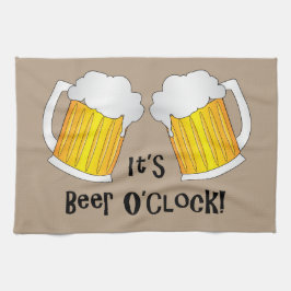 Beer O'Clock Funny Birthday Party BBQ Toalla
