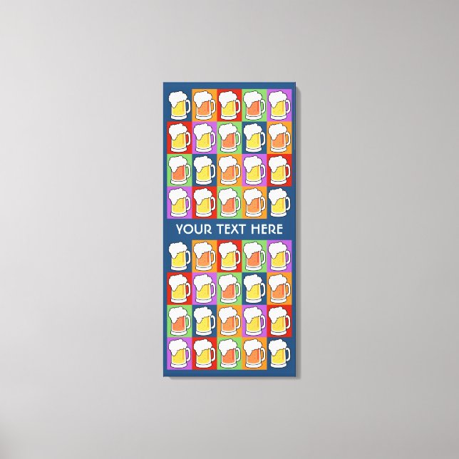 BeER Pop Art personalizado impresión de lienzo (Anverso)