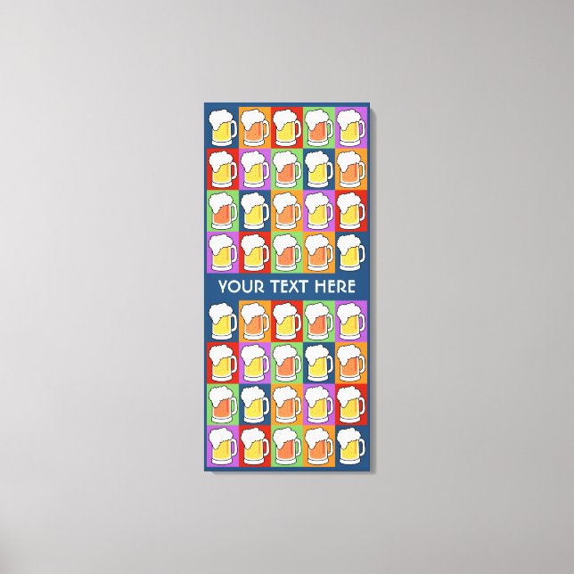 BeER Pop Art personalizado impresión de lienzo (Anverso)