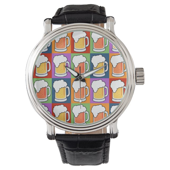 BeER Pop Art personalizados relojes (Anverso)