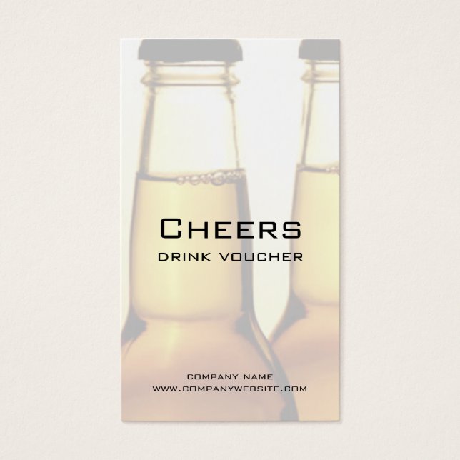 Beer Restaurant o Beber de cerveza Voucher Cards (Frente)