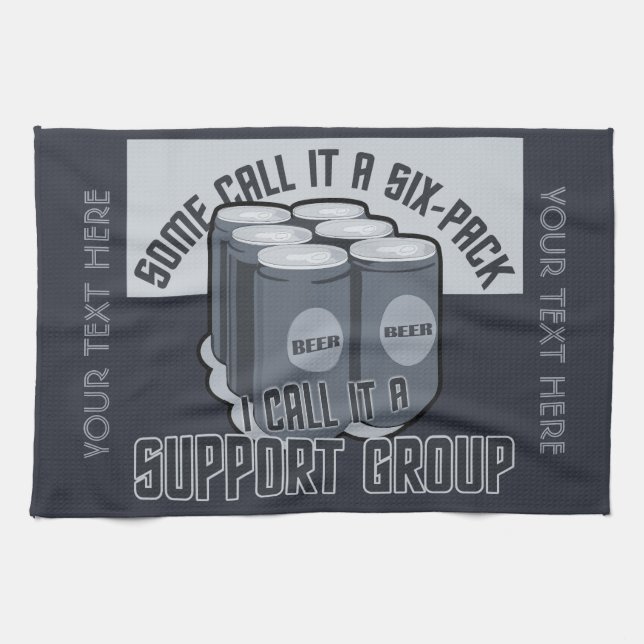 Beer Six Pack Toalla de mano personalizado (Horizontal)