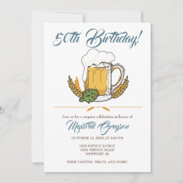 Beer Tasting invitaciones de cumpleaños número 50