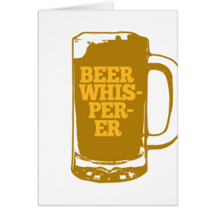 Beer Whisperer Mug Tarjeta de felicitación vertica