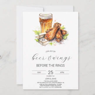 Beer & Wings Parejas Ducha Invitación