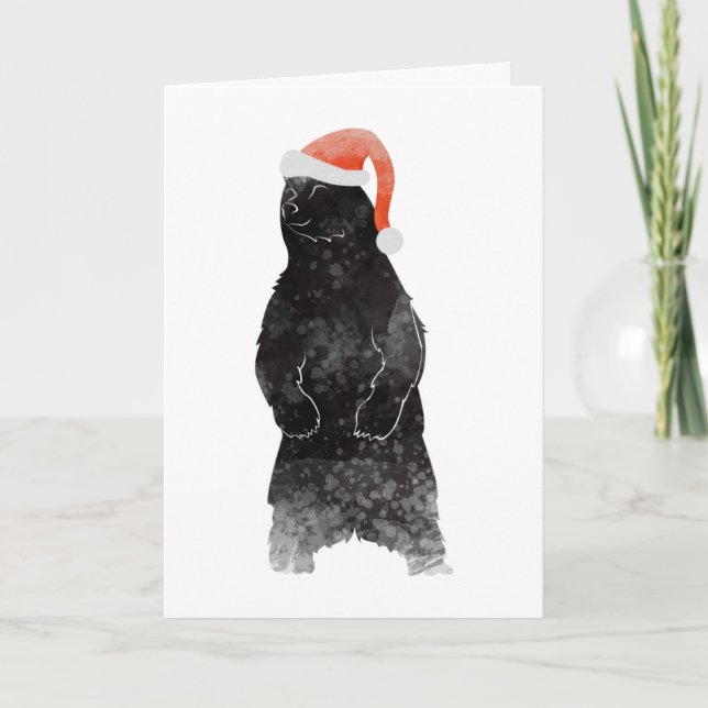 Beerry Navidad acuarela Santa Bear (Anverso)