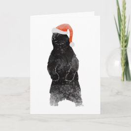 Beerry Navidad acuarela Santa Bear
