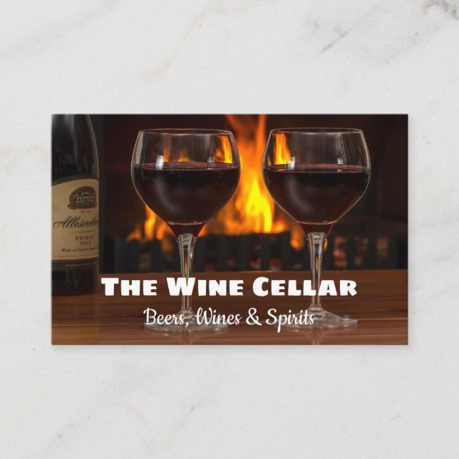 Beers Wines & Spirits Tarjeta de Negocios. (Anverso)