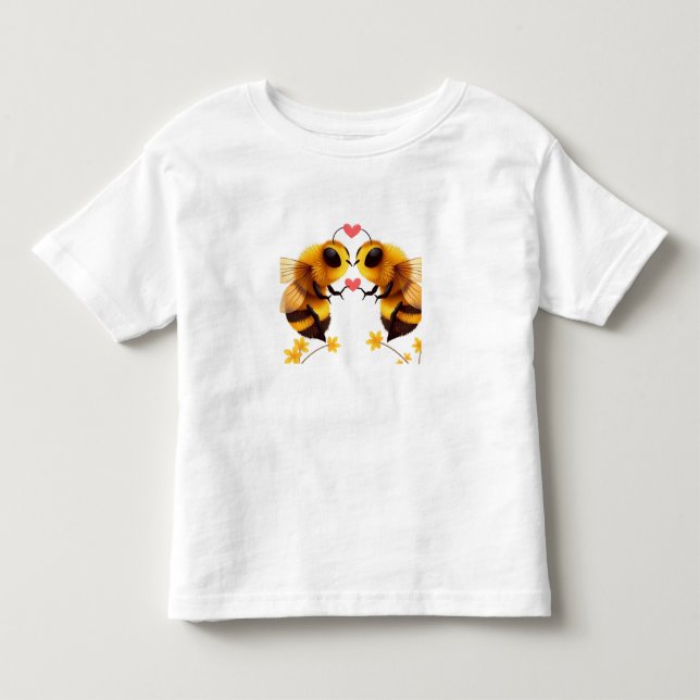 "BEES IN LOVE"-Toddler Bellas camisetas de Jersey (Anverso)