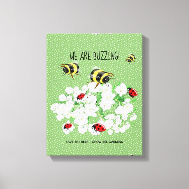 BEES y LadyBugs - Arte de LeahG Salvar las abejas (Anverso)