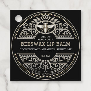 Beeswax Lip Balm Heraldic Bee Etiqueta de producto