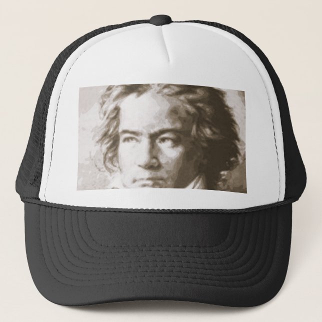 Beethoven En Sombrero De Camión Sepia (Anverso)