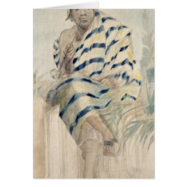 Behanzin el rey pasado de Dahomey (Frente)