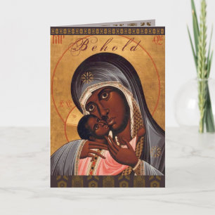 BEHOLD Black Madonna y tarjeta de Navidades infant