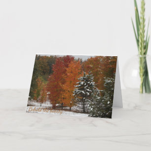 Behold la belleza de la tarjeta de Navidad de la