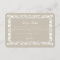 Beig Talavera Tile Diaper Raffle Invitación Insert