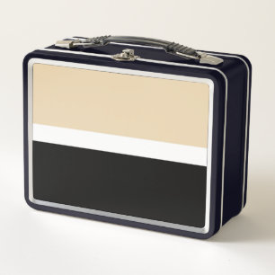 Beige Black Abstract Stripe