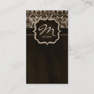 Beige Brown del damasco de la tarjeta de visita
