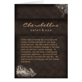 Beige Brown del folleto del balneario del salón