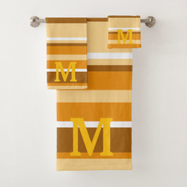  beige brown &white stripes monogram