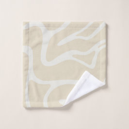 Beige Cream Simple Organic Pattern Stylish