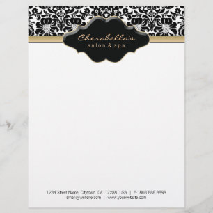 Beige del damasco del papel con membrete del