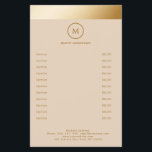Beige Gold Stripe Monogramm Circle Flyer<br><div class="desc">Elegant, beige, gold stripe, circle, monogramm flyer.There is no shine or texture. Edit your product in minutes by entering your data. You can change the font, color and position by "personalizing more".</div>