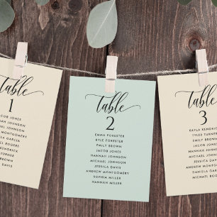 Beige Mantecoso, Tarjetas de Plan de Asientos con