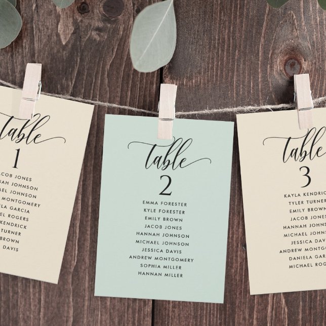 Beige Mantecoso, Tarjetas de Plan de Asientos con  (Subido por el creador)