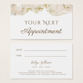 beige marbling design Tarjeta de cita