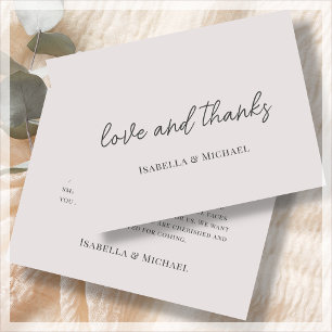 Beige minimalista   Tarjetas de agradecimiento del