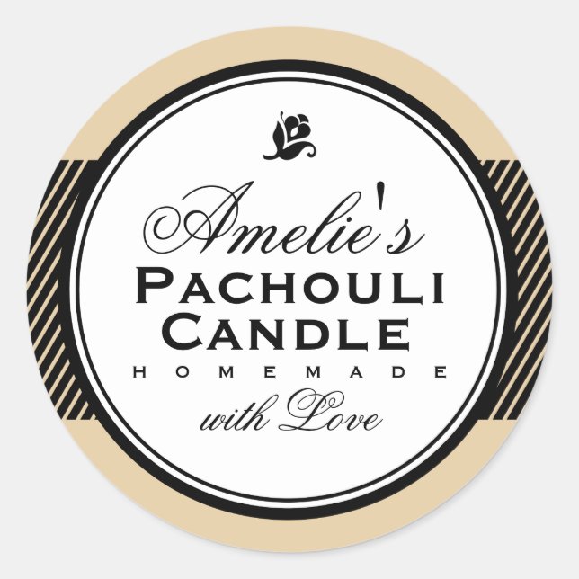 BEIGE | PEGATINA PERSONALIZADO SOAP & CANDLE (Anverso)
