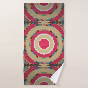 Beige, rosa y azul. Ornamento abstracto. H