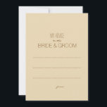Beige Rustic Mi Consejo A La Etiqueta Pareja<br><div class="desc">Haz que tus invitados se llenen de alegría cuando descubran estas etiquetas lindas pidiendo consejo a la nueva pareja. Consulta nuestra tienda para más invitaciones e ideas para el boda</div>