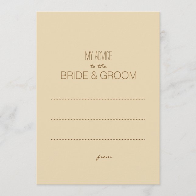 Beige Rustic Mi Consejo A La Etiqueta Pareja (Anverso)