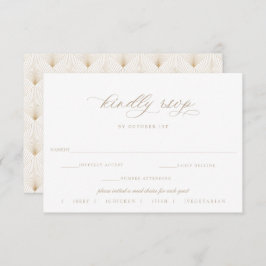 Beige Script Wedding RSVP Comida Elección
