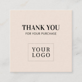 Beige Simple Moderno Gracias Tarjetas de visita