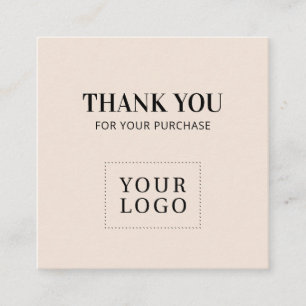 Beige Simple Moderno Gracias Tarjetas de visita