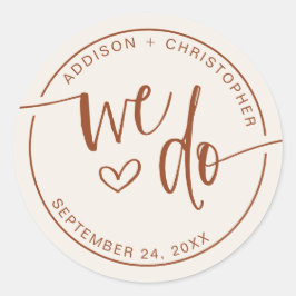 Beige Terracotta Hacemos Sellos para sobres Bodas