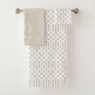 Beige Trellis y Branch Monograma Granja