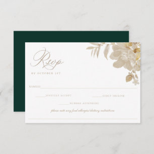 Beige Wedding RSVP Restricción de dieta de alergia