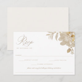 Beige Wedding RSVP Restricción de dieta de alergia