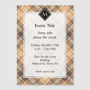 Beige y tartán marrón