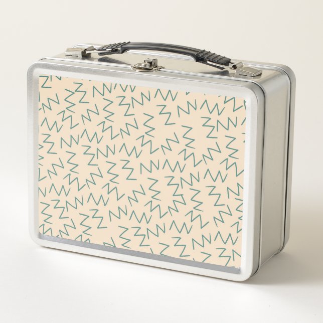 Beige Zig Zag Carrier de comida funcional y elegan (Anverso)