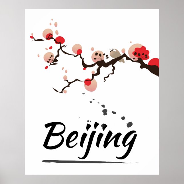 Beijing China: Arte de Viajes Vintage (Frente)