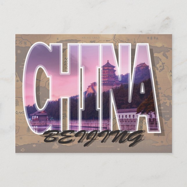 Beijing, postal de China (Anverso)