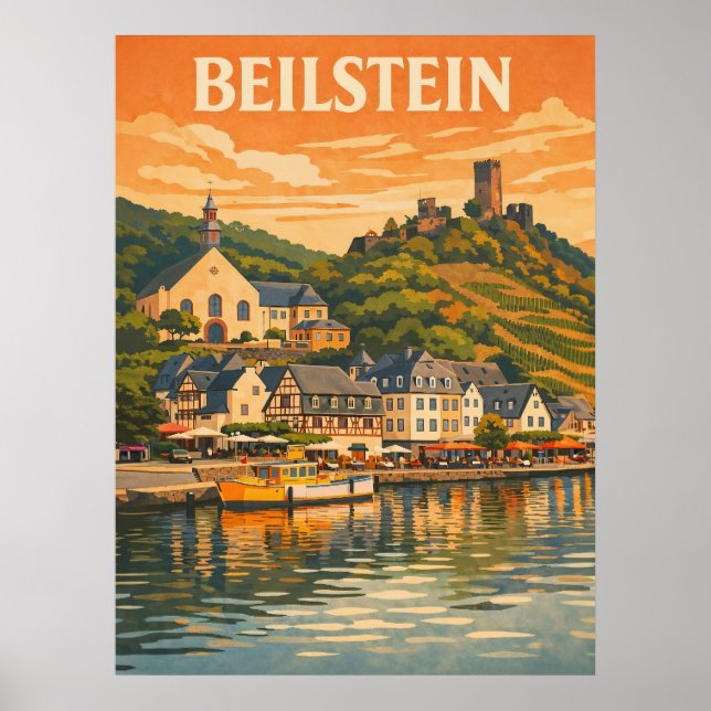 Beilstein Alemania Arte de Viaje Antiguo (Frente)